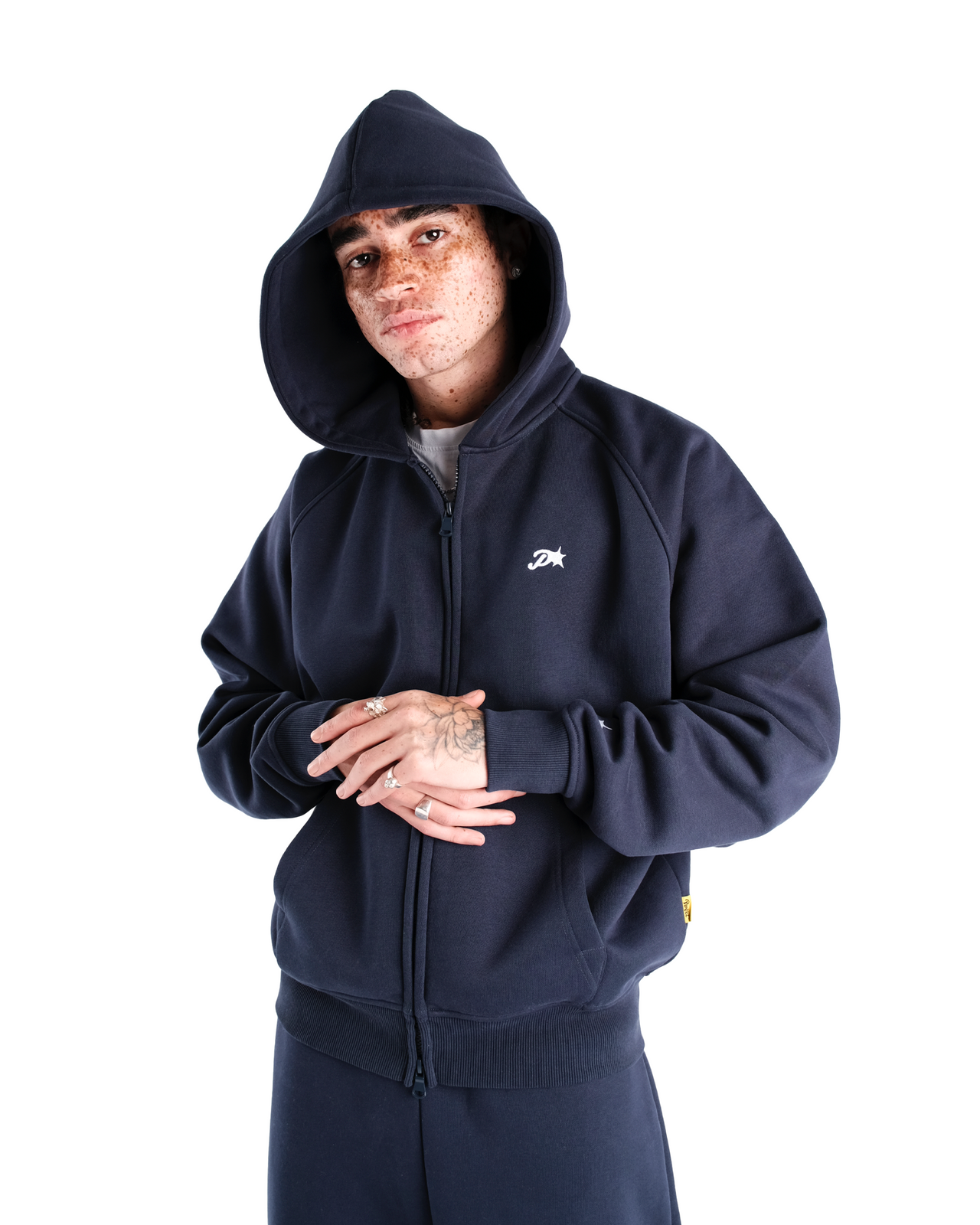 NAVY DAY2DAY ZIP-UP HOODIE