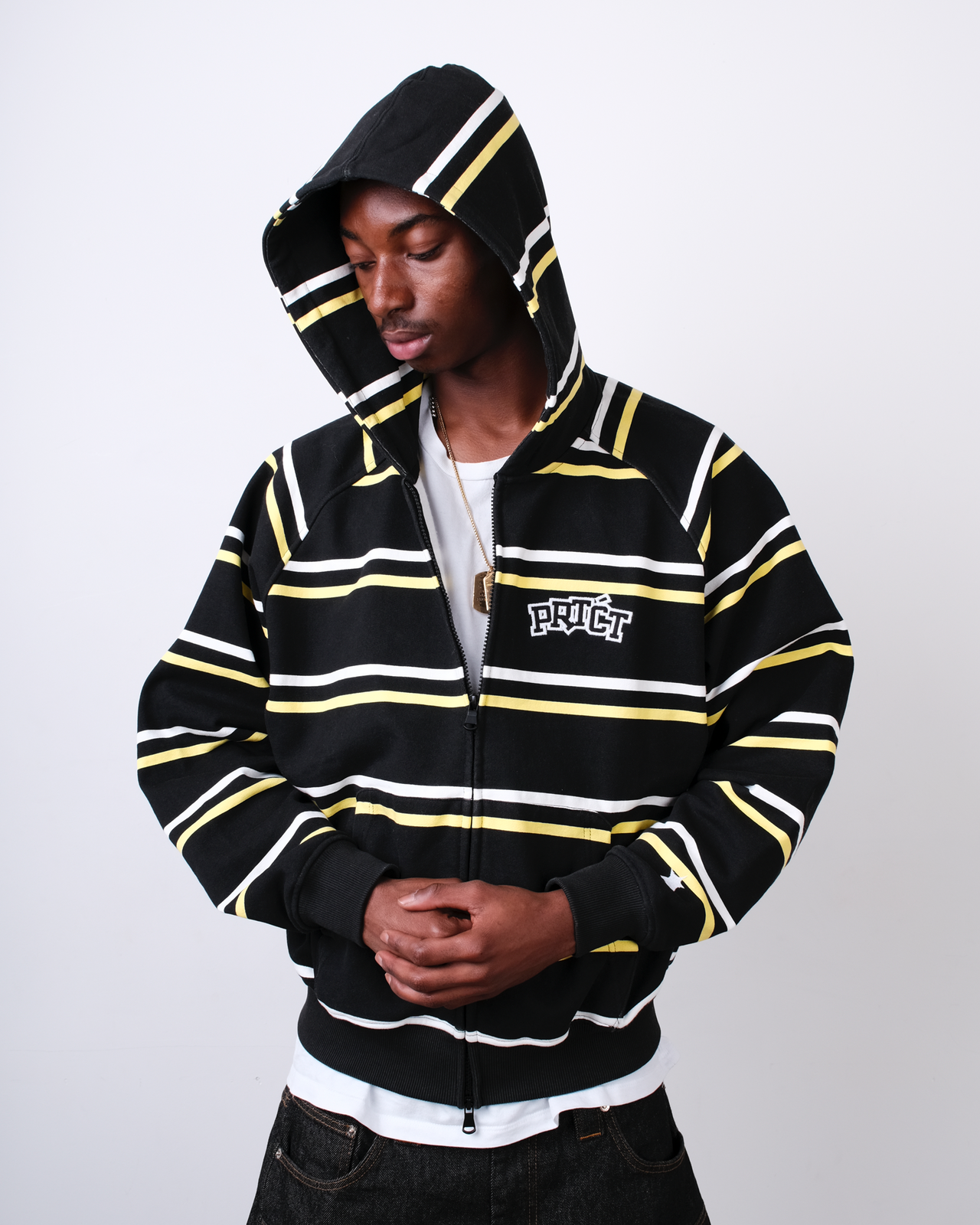 BLACK WIZ ZIP-UP HOODIE