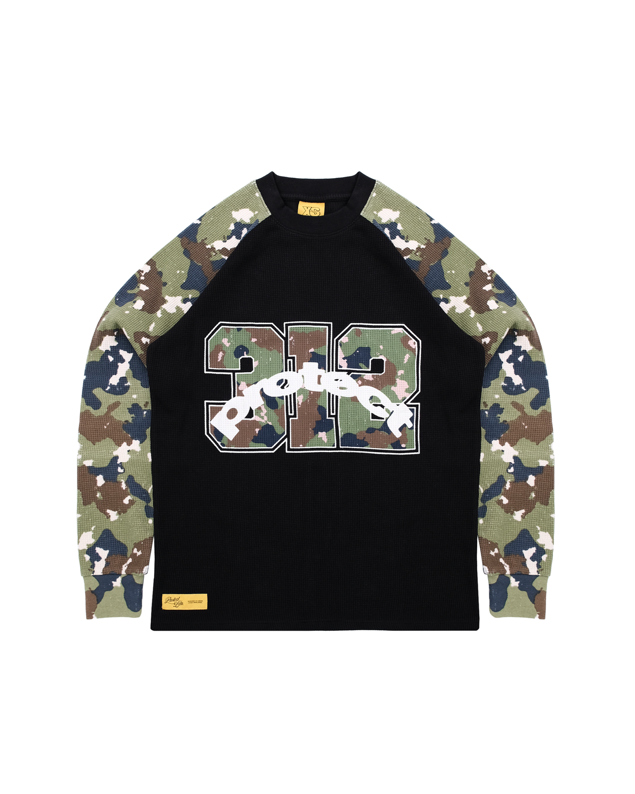 BLACK CAMO WAFFLE LONG SLEEVE