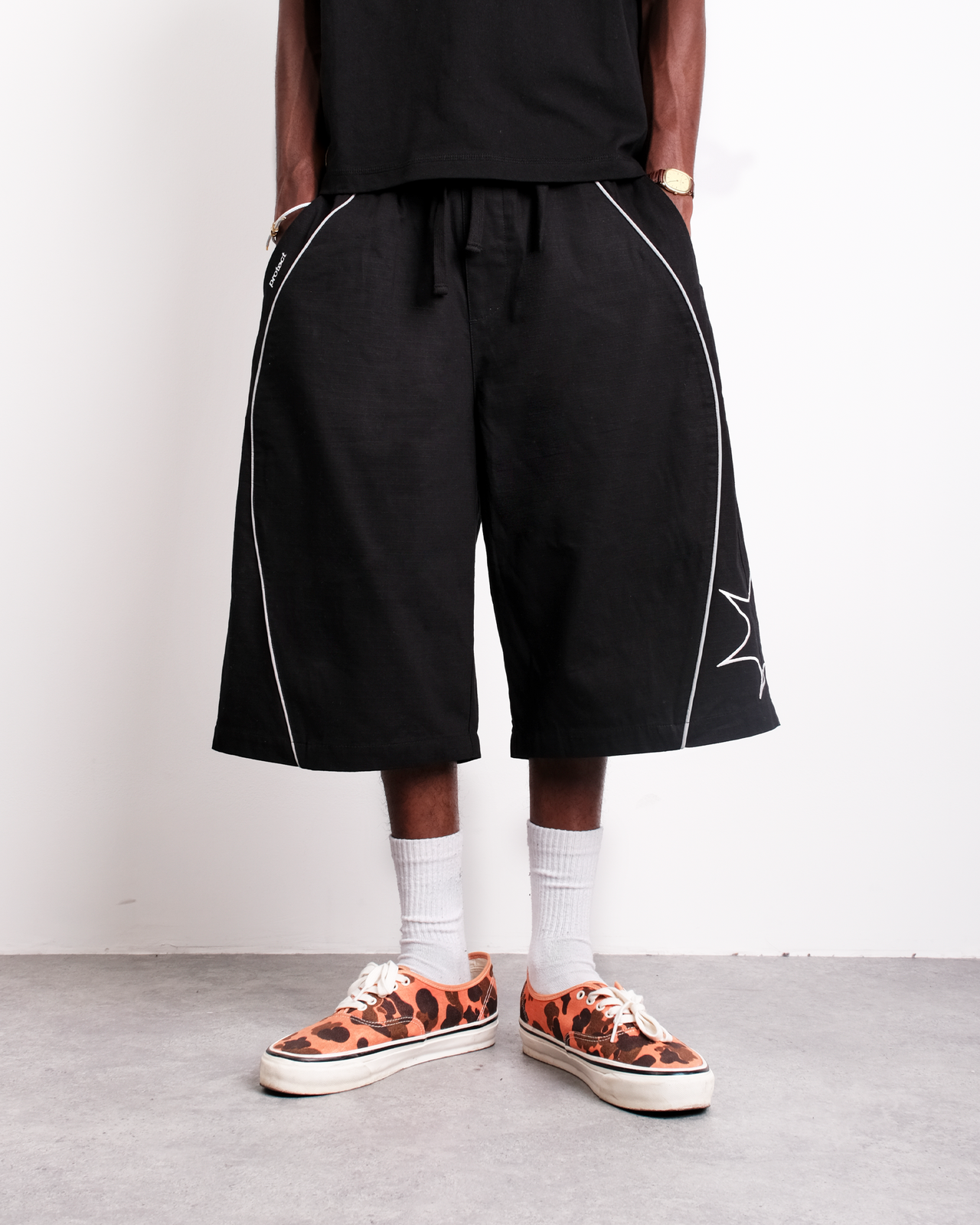 BLACK RIPSTOP SHORTS