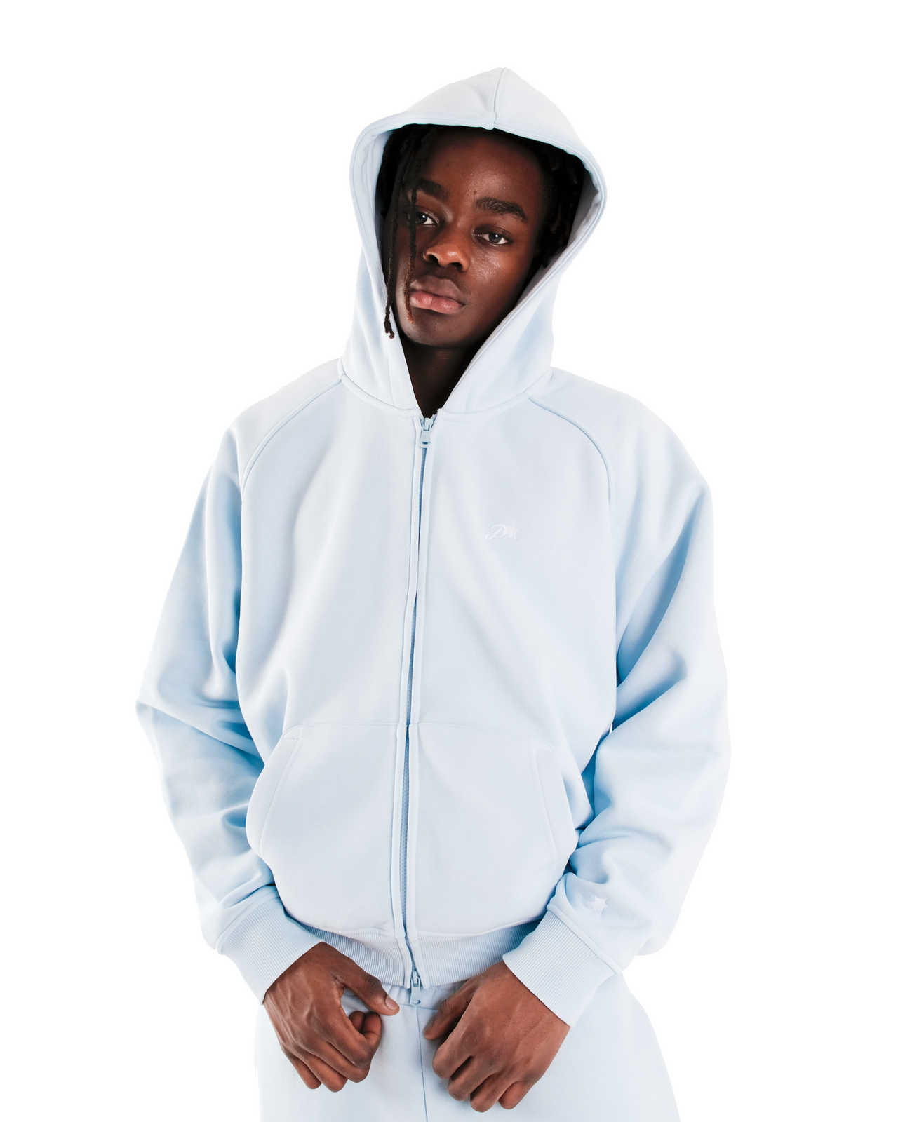 ICE BLUE DAY2DAY ZIP-UP HOODIE