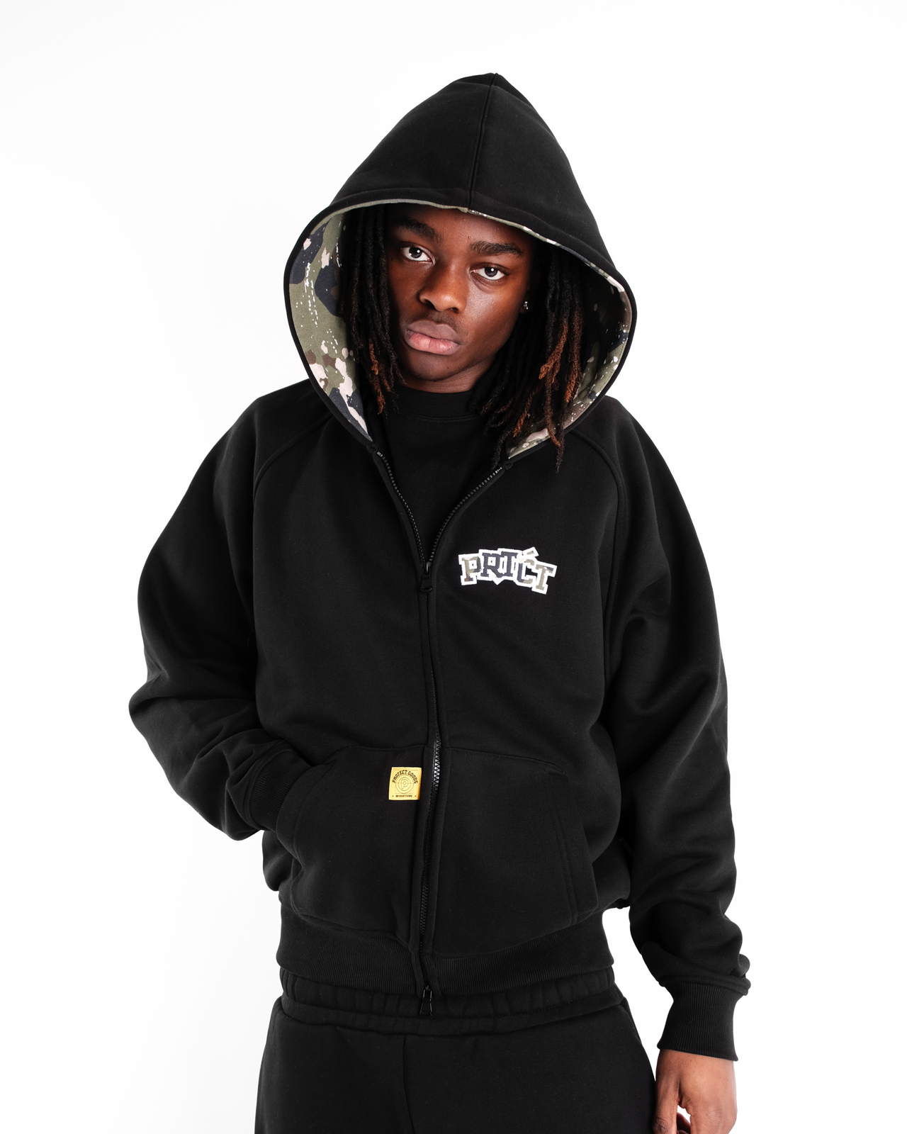 PRTCT CAMO ZIP-UP HOODIE