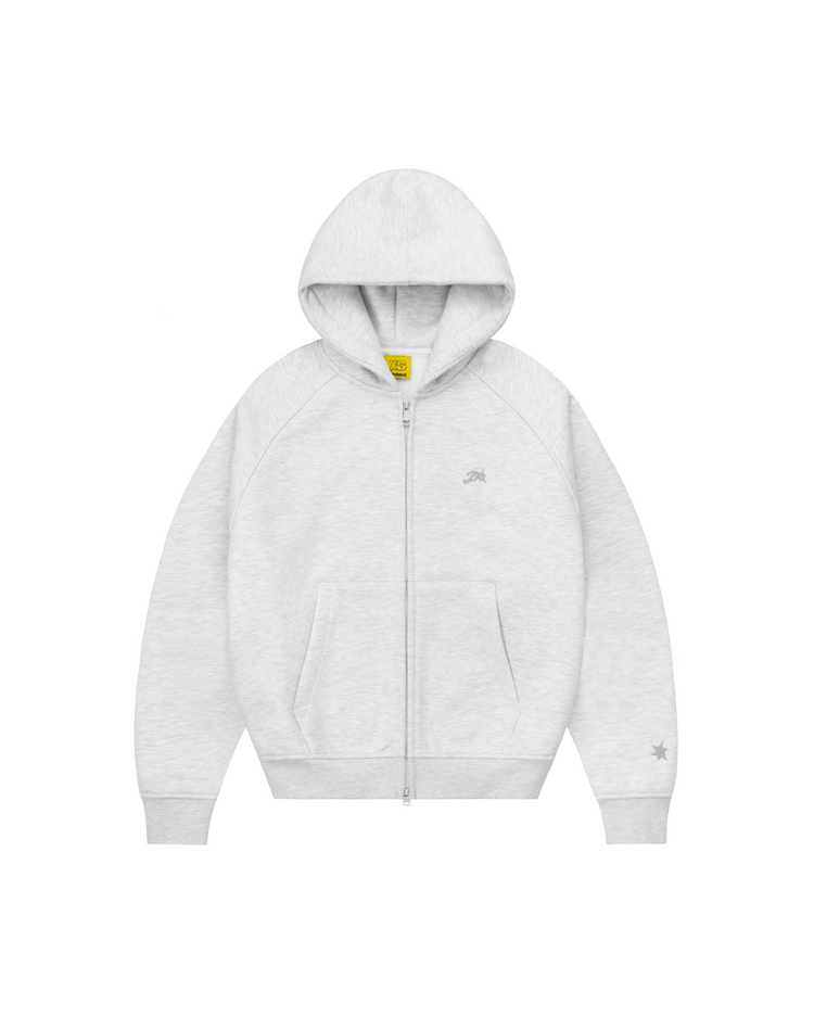 GREY DAY2DAY ZIP-UP HOODIE