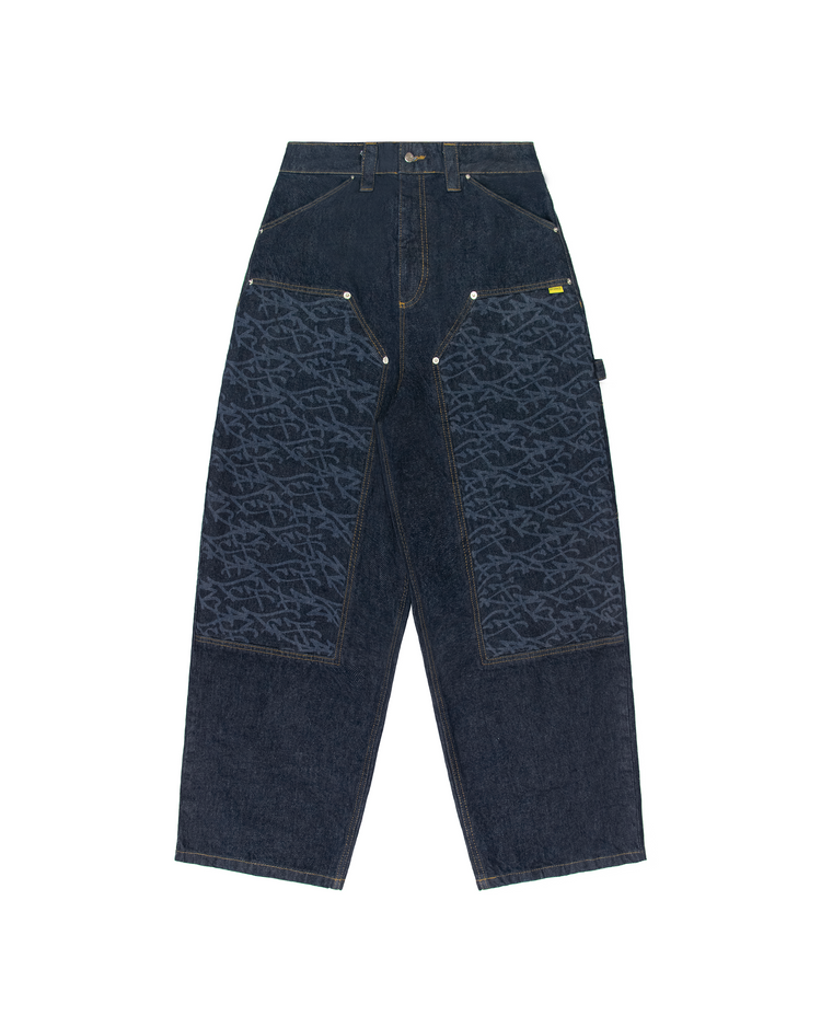 RAW GRAFF DOUBLE KNEE DENIM