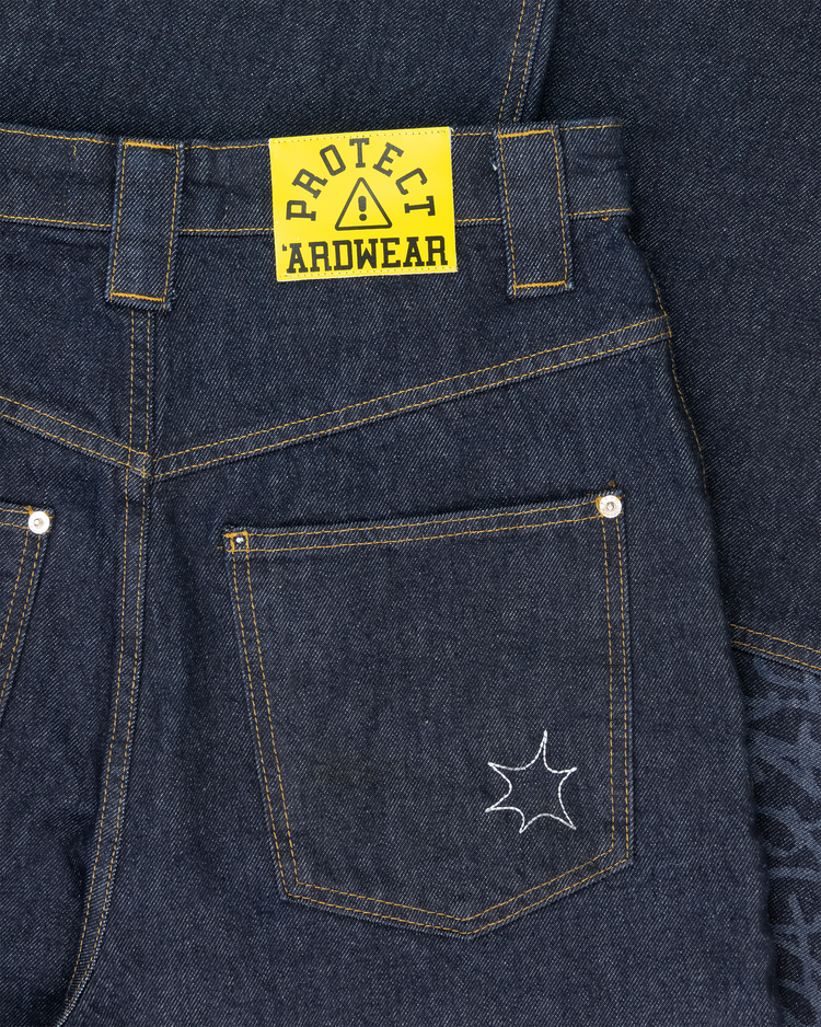 RAW GRAFF DOUBLE KNEE DENIM