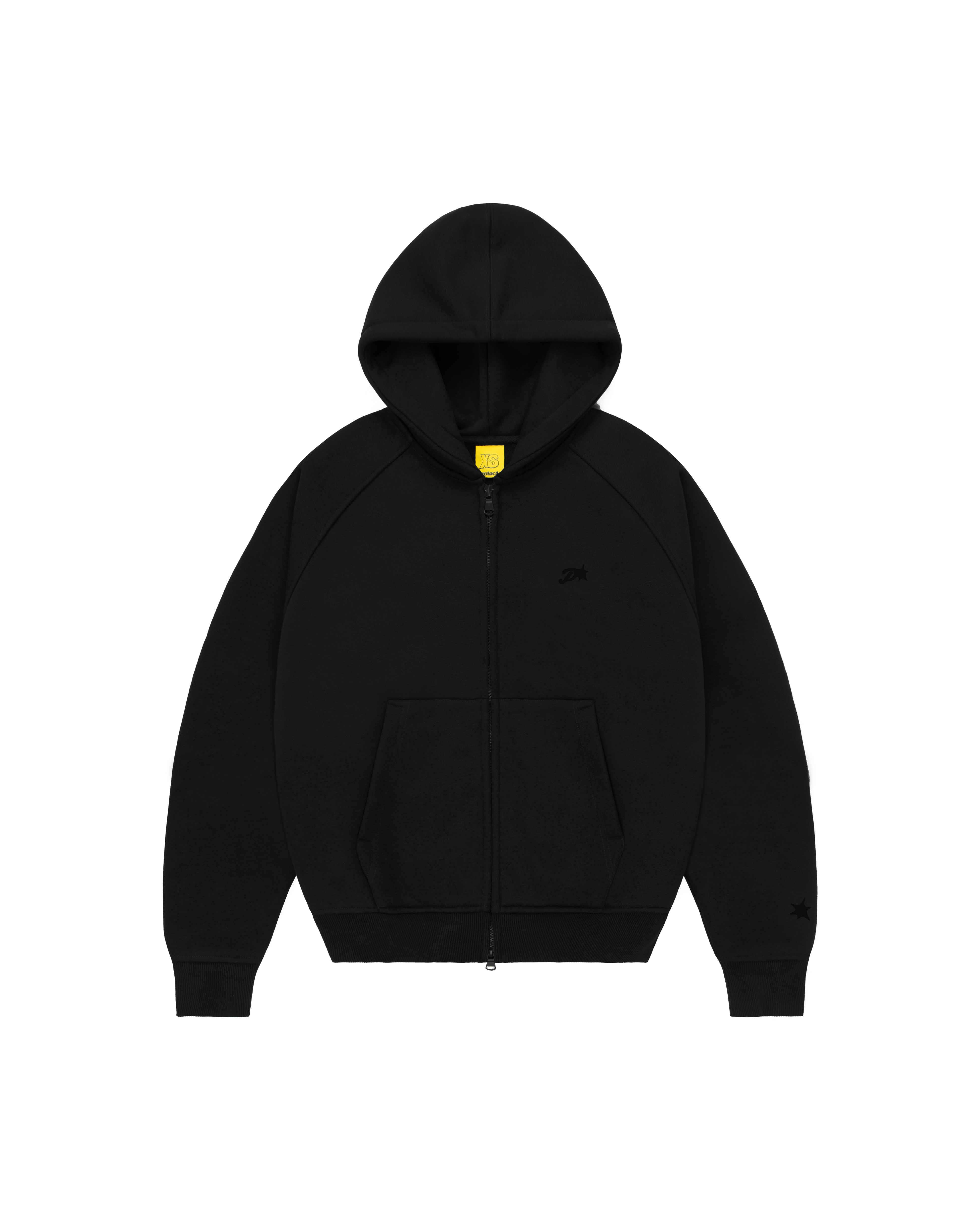BLACK DAY2DAY ZIP-UP HOODIE