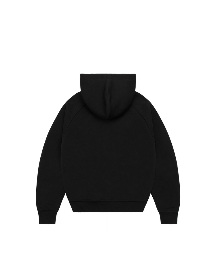 BLACK DAY2DAY ZIP-UP HOODIE