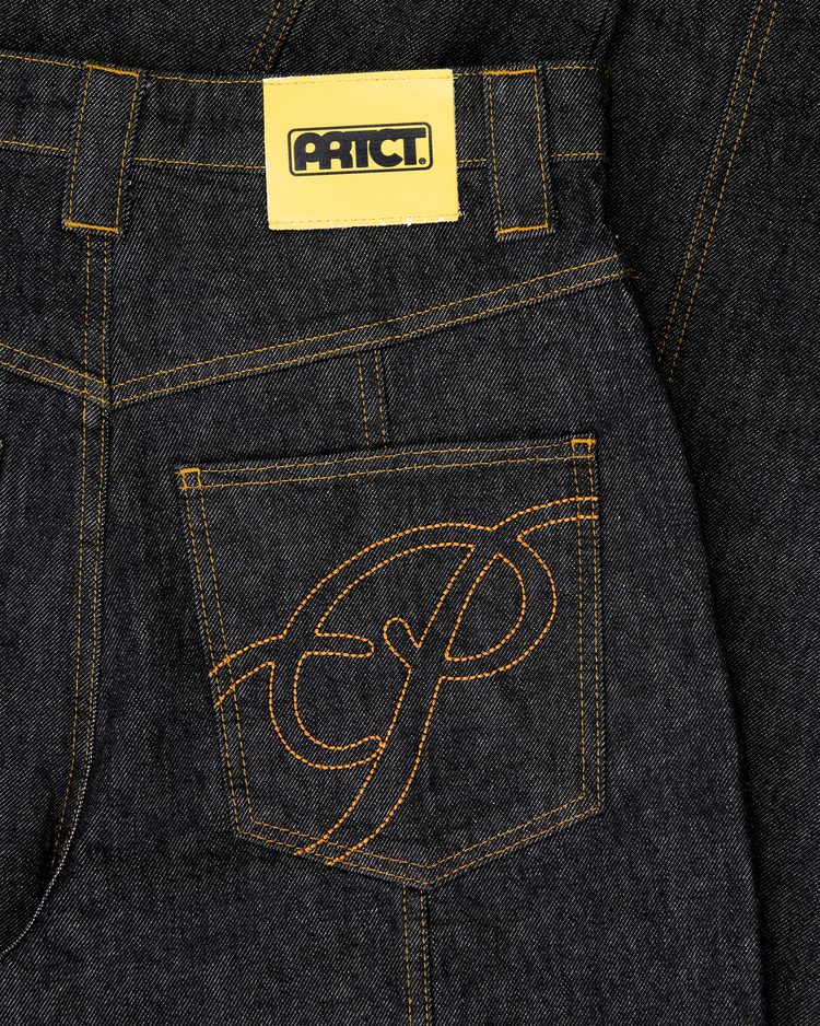 RAW BLACK PANEL DENIM