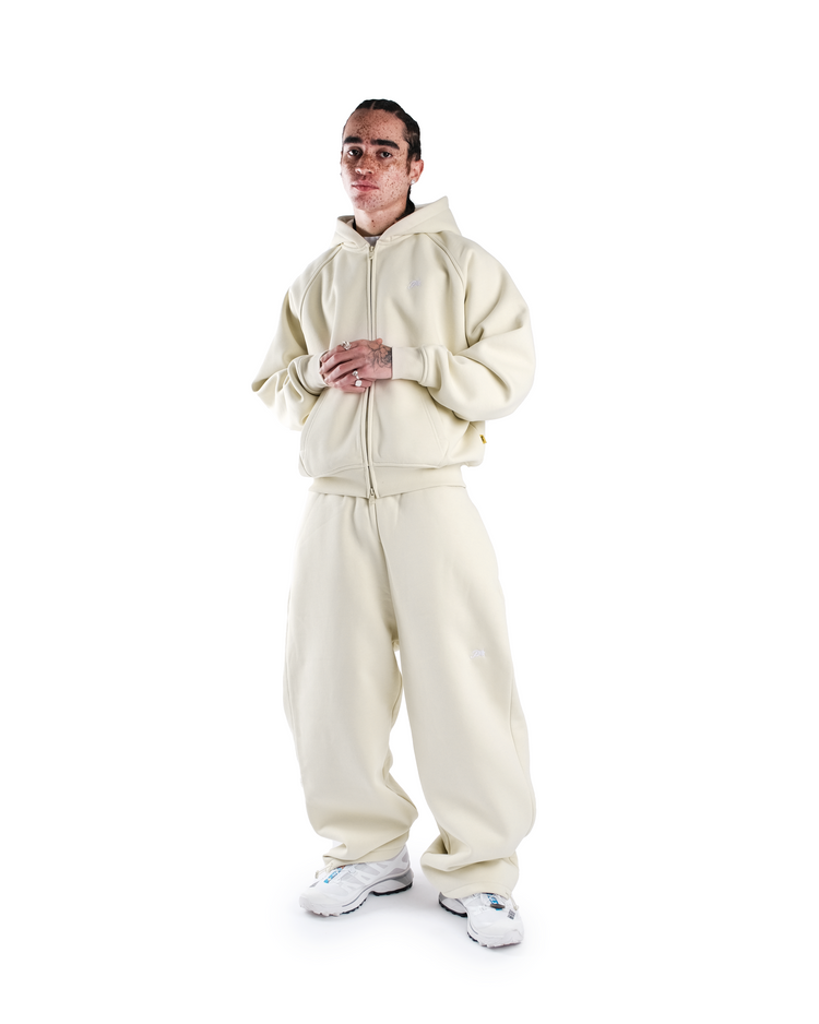 ALMOND DAY2DAY ZIP-UP HOODIE