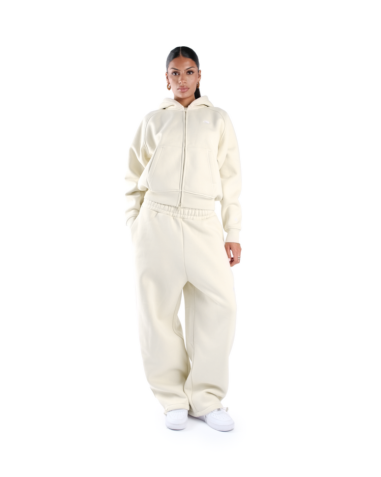 ALMOND DAY2DAY ZIP-UP HOODIE