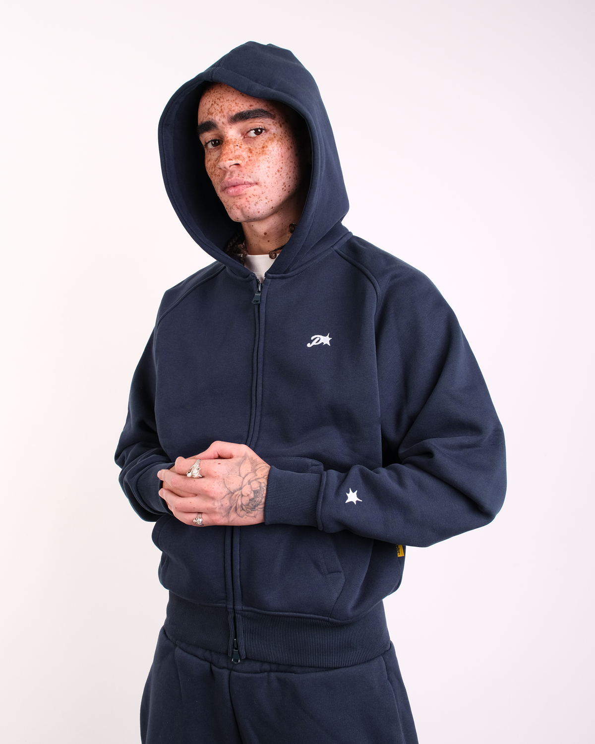 NAVY DAY2DAY ZIP-UP HOODIE