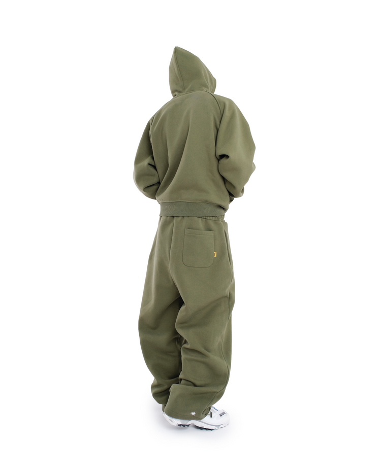 OLIVE DAY2DAY ZIP-UP HOODIE