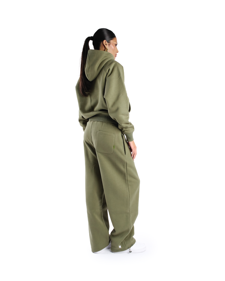 OLIVE DAY2DAY ZIP-UP HOODIE