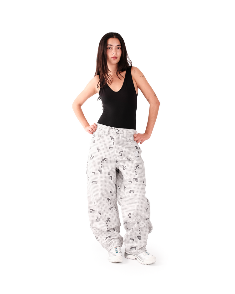 GREY DOT BONKERS DENIM