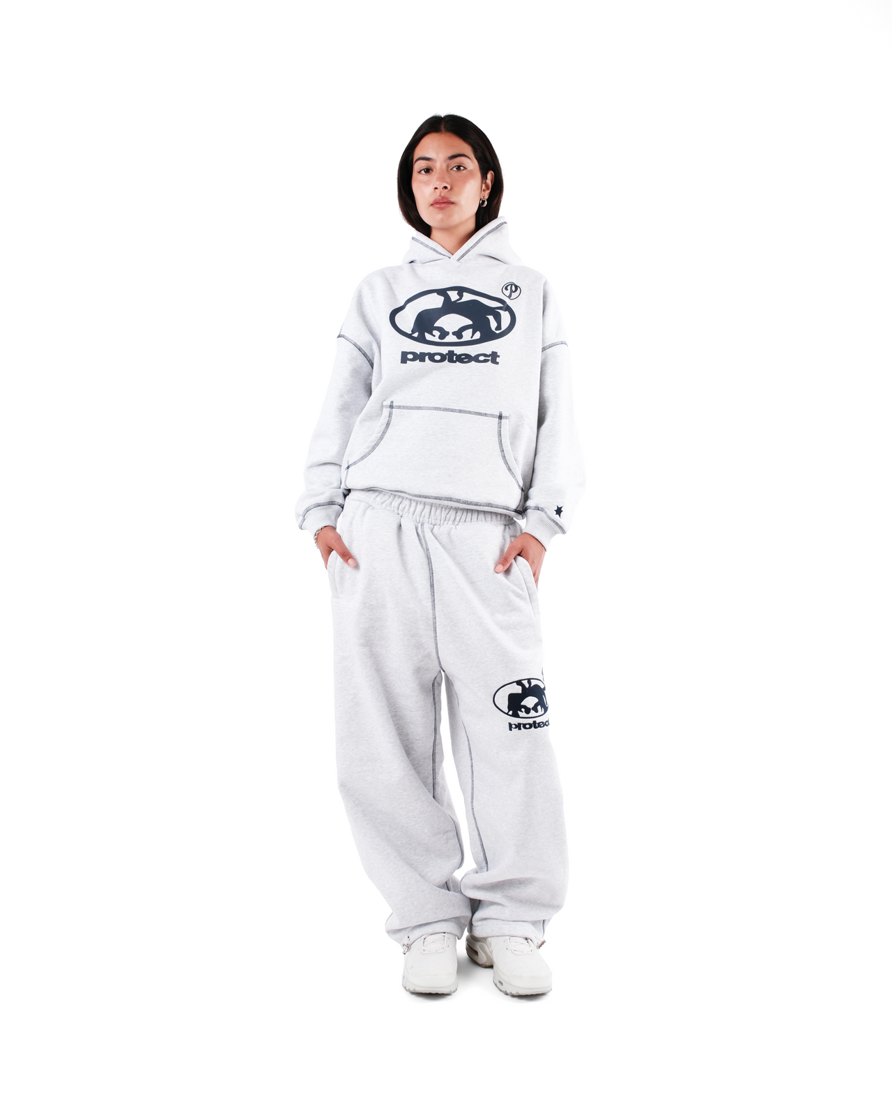 GREY/NAVY BRUDDA HOODIE