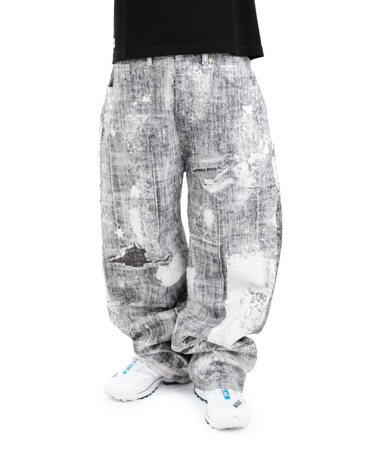 DIGITAL PRINT LOOSE JEANS