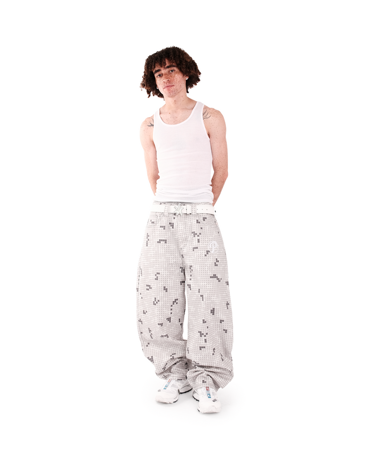 GREY DOT BONKERS DENIM