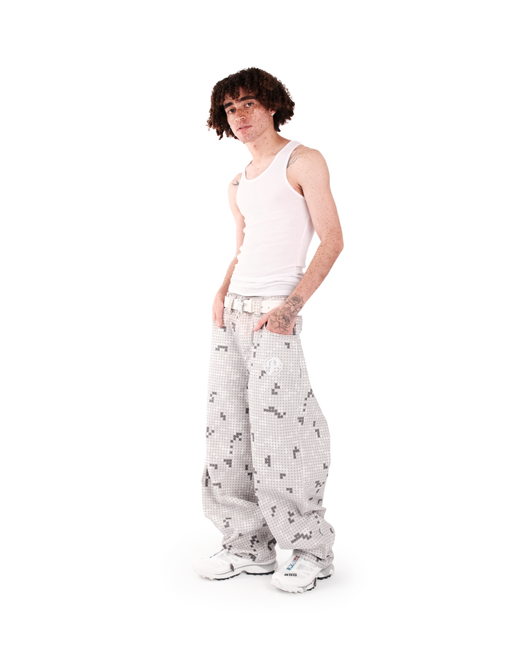 GREY DOT BONKERS DENIM