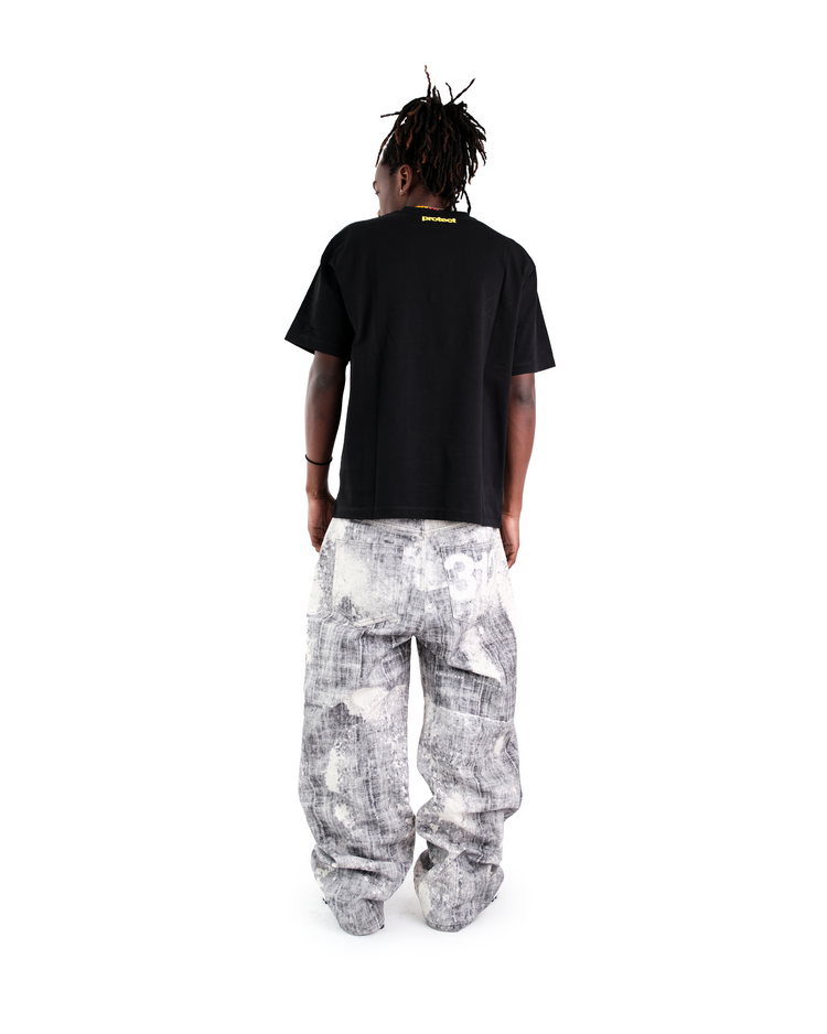 DIGITAL PRINT LOOSE JEANS