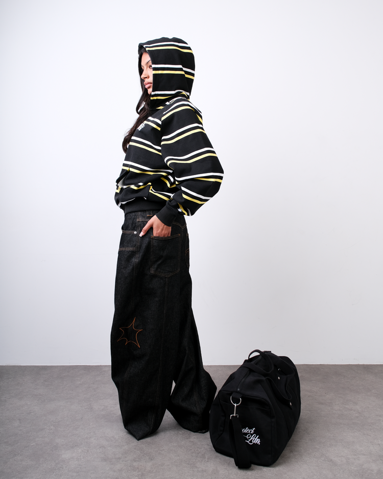 BLACK WIZ ZIP-UP HOODIE
