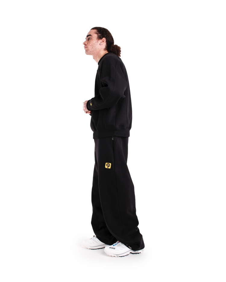 BLACK PANEL SPORT CREWNECK