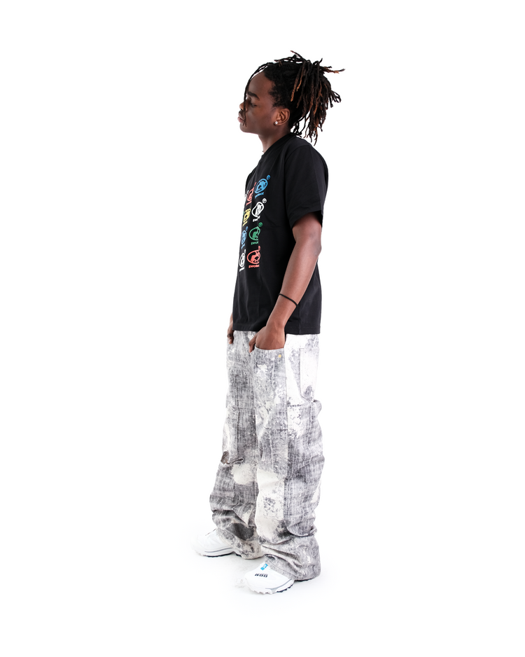 DIGITAL PRINT LOOSE JEANS