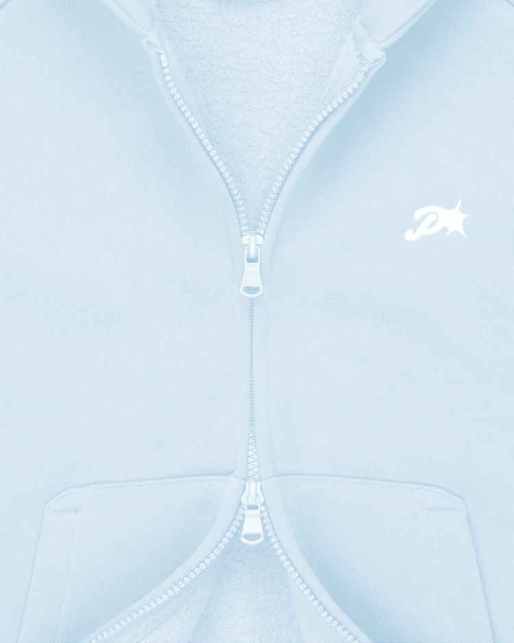 ICE BLUE DAY2DAY ZIP-UP HOODIE
