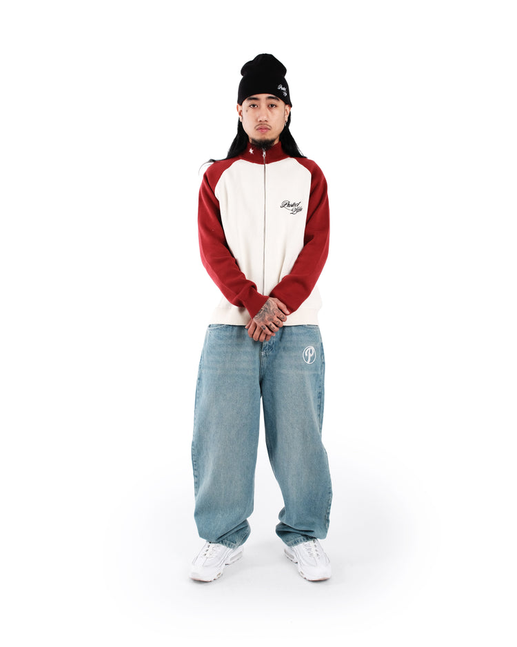 RED/CREAM CYCLING KNIT