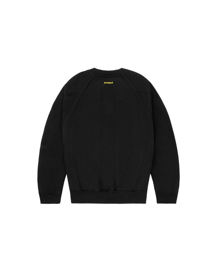 BLACK PANEL SPORT CREWNECK