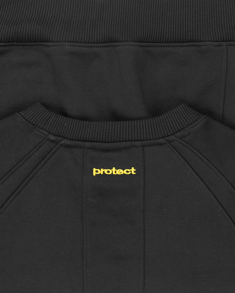 BLACK PANEL SPORT CREWNECK