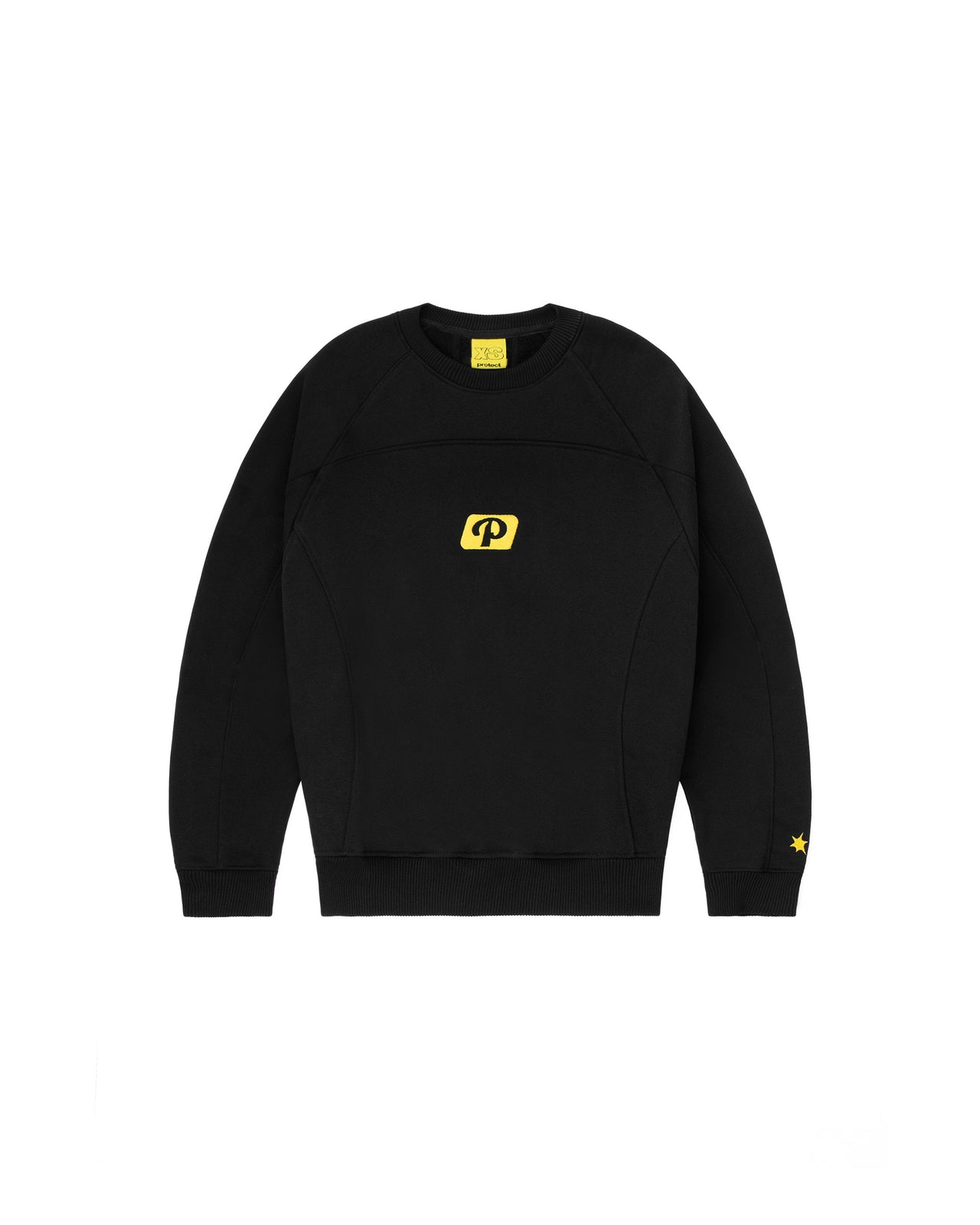 BLACK PANEL SPORT CREWNECK