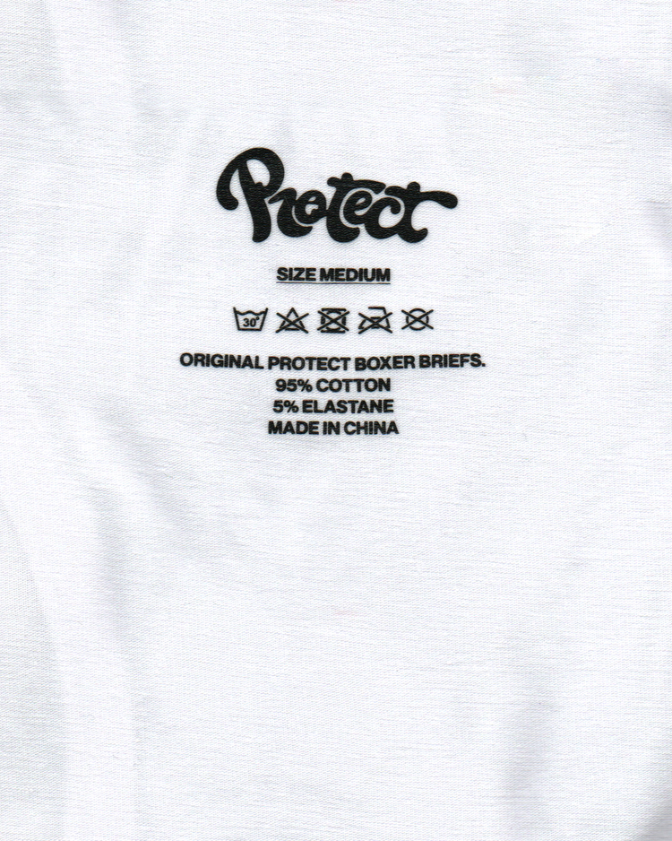WHITE PRTCT BOXERS [X3]