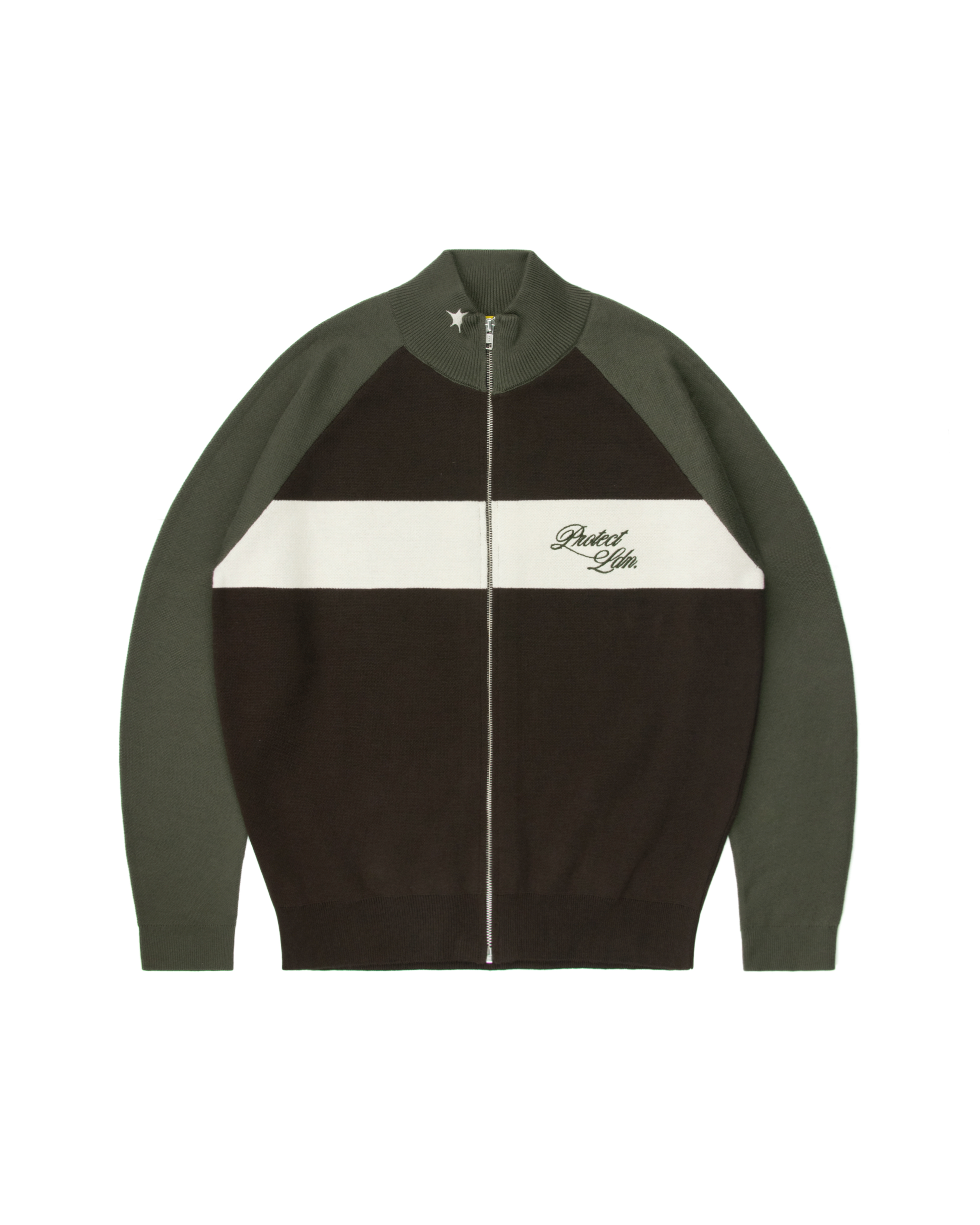 OLIVE/BROWN CYCLING KNIT