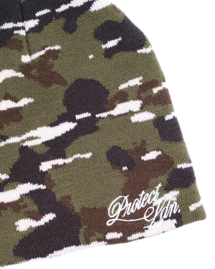 CAMO SCRIPT BEANIE
