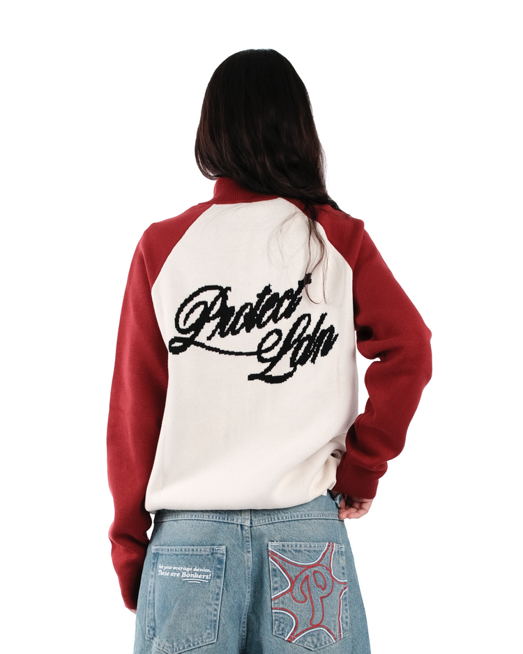 RED/CREAM CYCLING KNIT