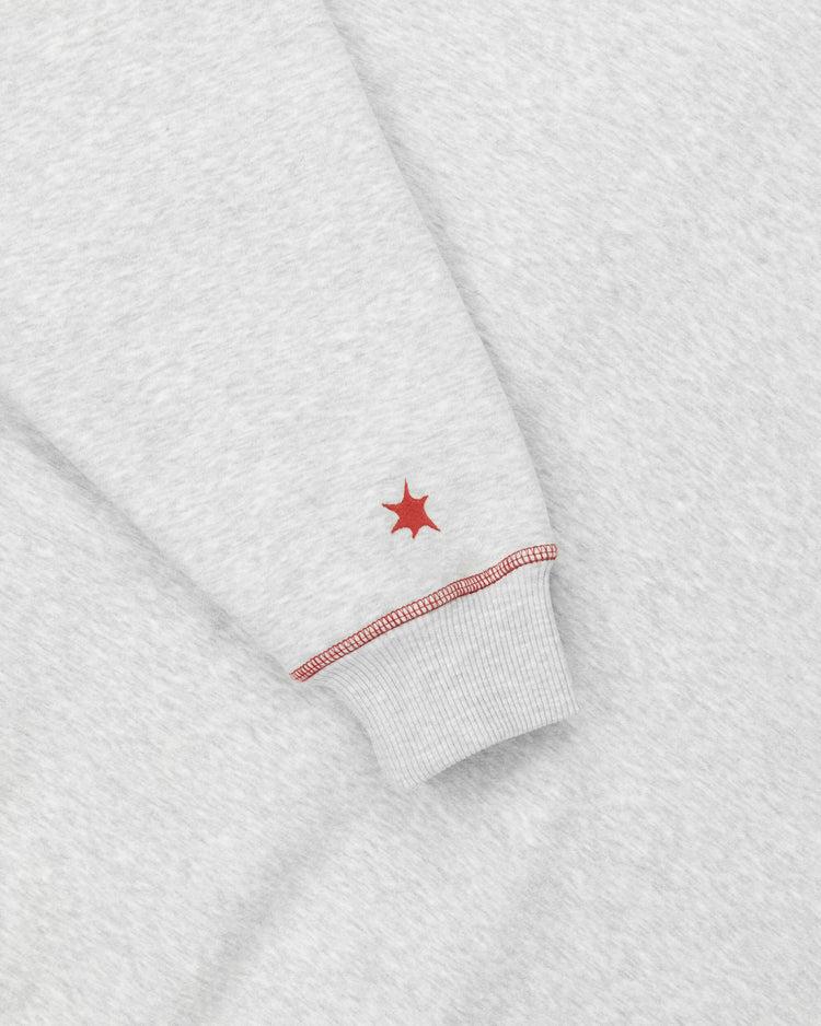 GREY/RED BRUDDA ZIP-UP HOODIE