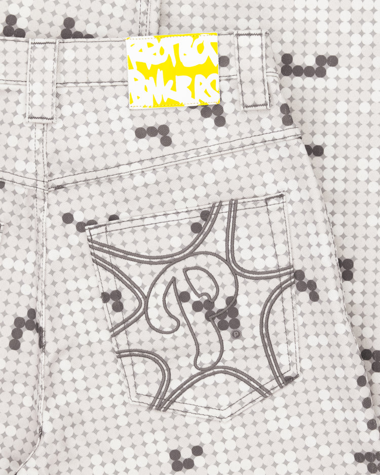 GREY DOT BONKERS DENIM
