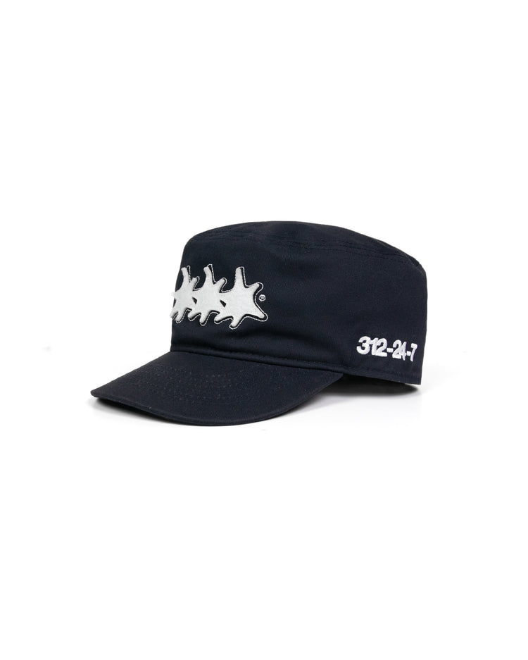 TRI-SPIKE PILLBOX CAP