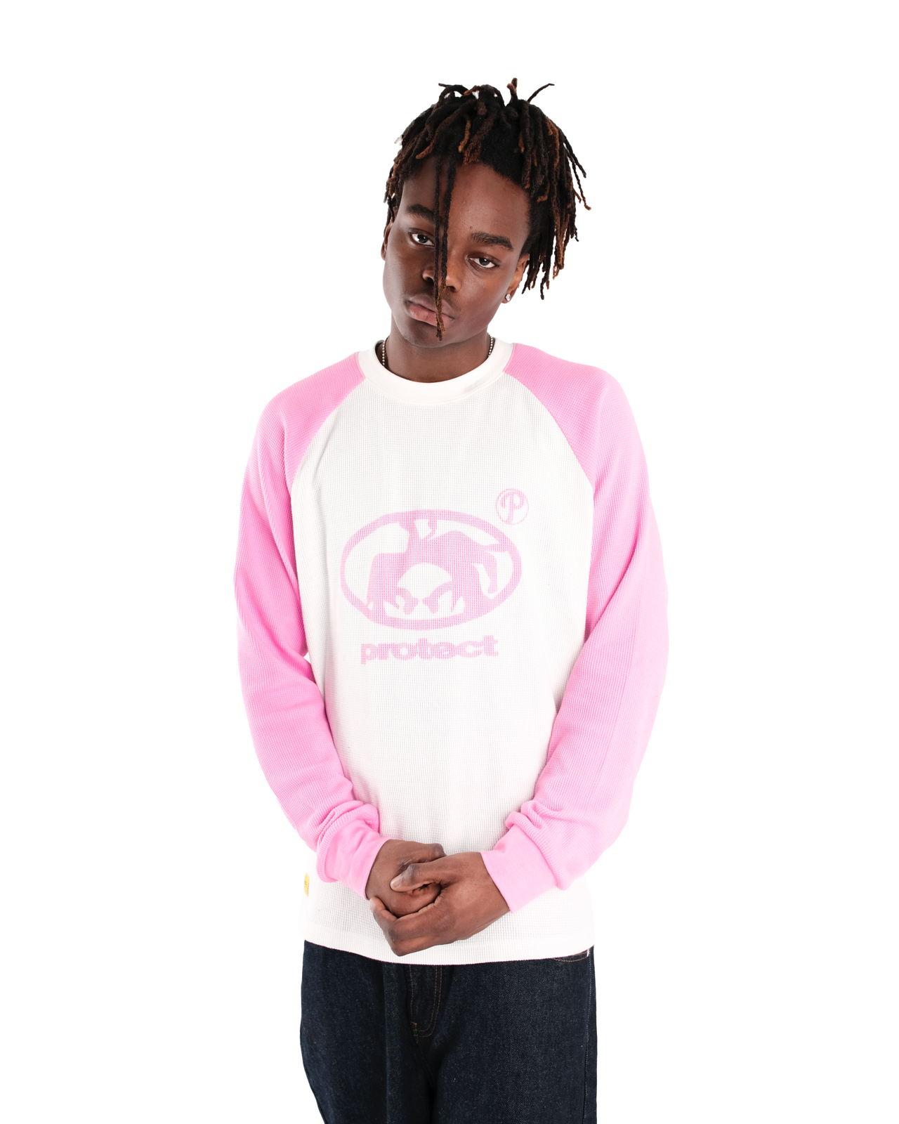 PINK BRUDDA WAFFLE LONG SLEEVE