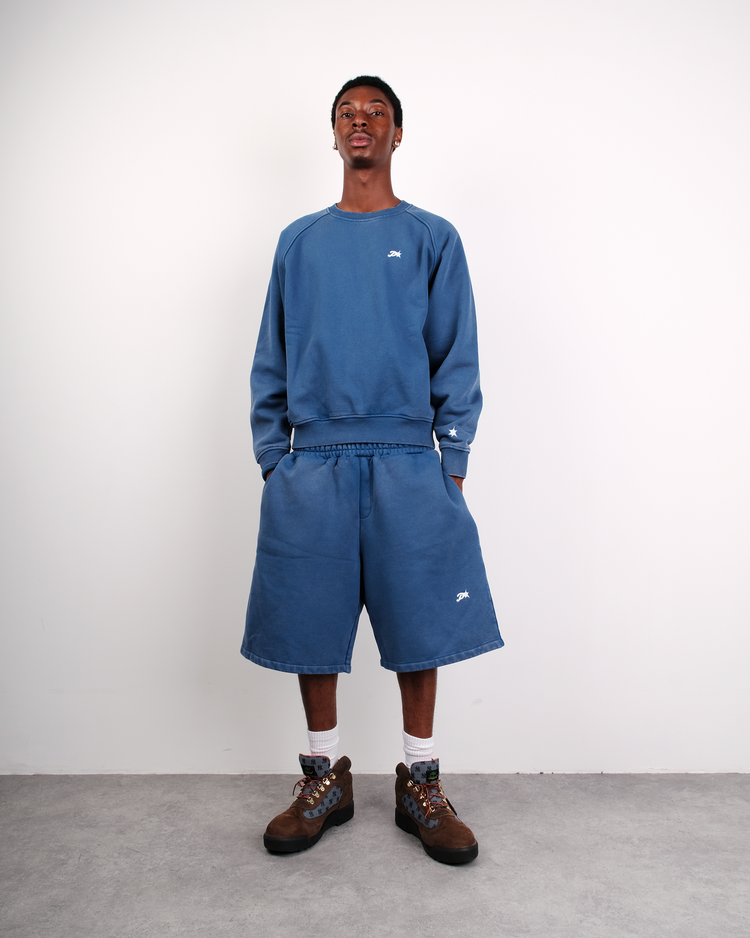 WASHED BLUE DAY2DAY CREWNECK