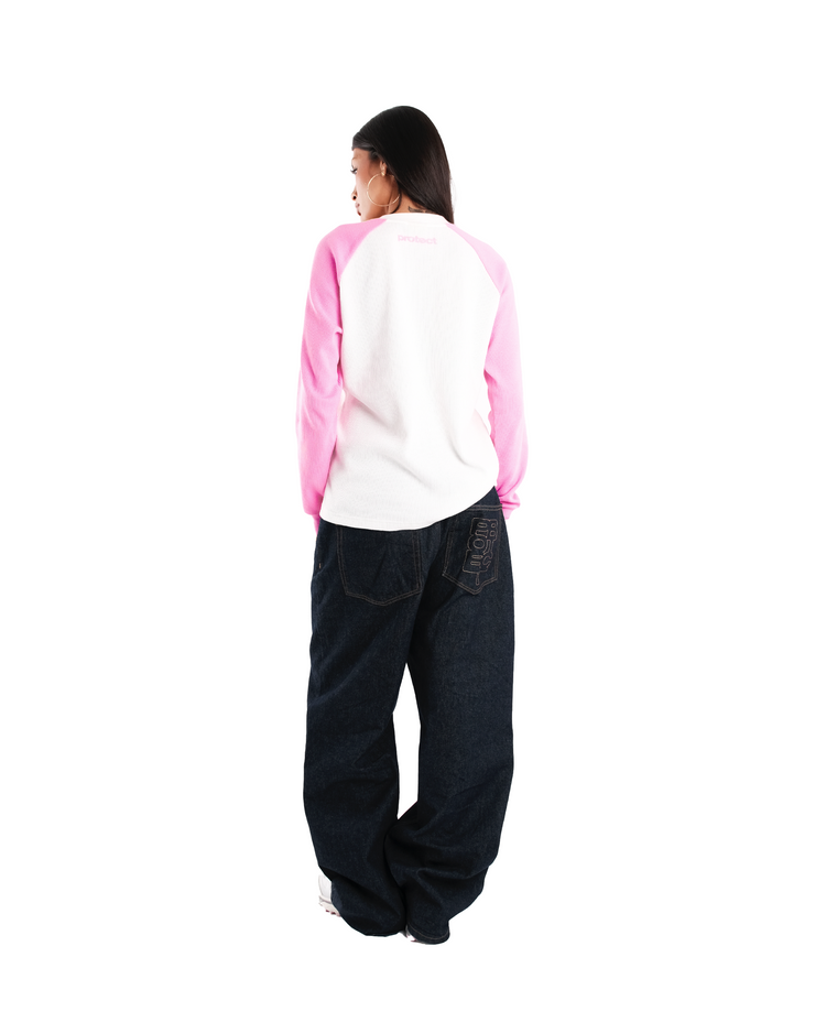 PINK BRUDDA WAFFLE LONG SLEEVE